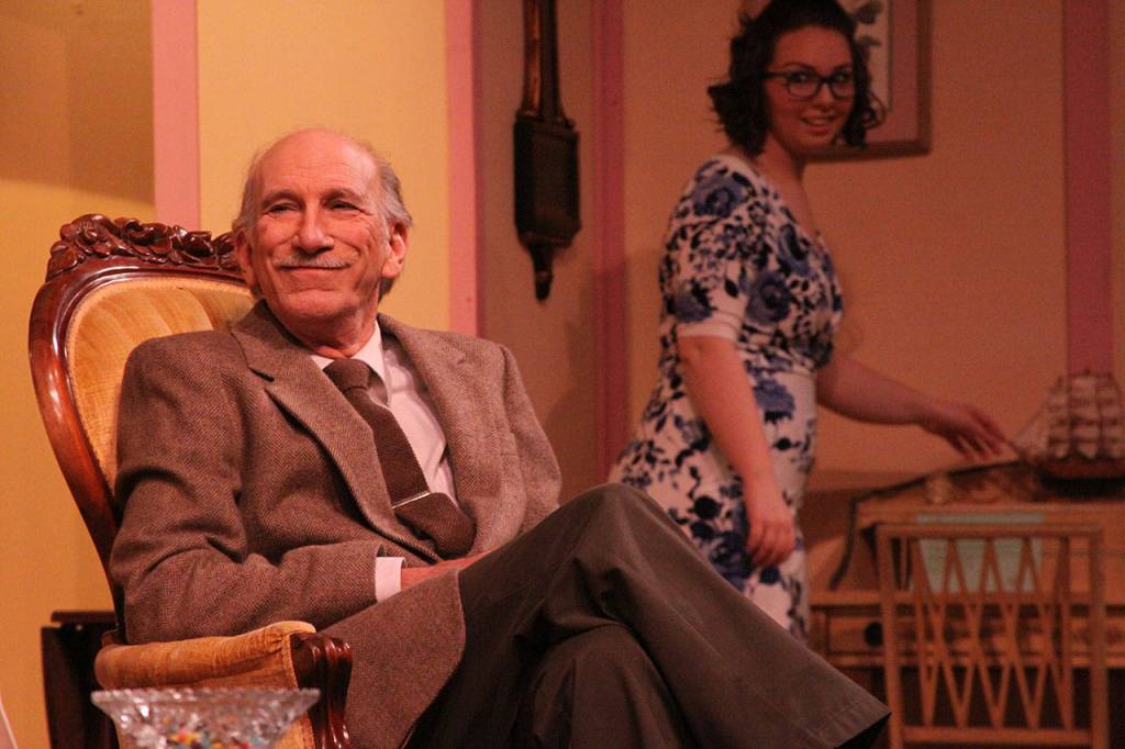 Kevin Wm. Meyer seems comfortable in the comedic role as Stanford P. Sutton in the comedy &ldquo;37 Postcards,&rdquo; which opens Friday night at the Whidbey Playhouse in Oak Harbor. Photo by Ron Newberry/Whidbey News-Times