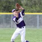 Shortstop Joseph Dixon looks in a pup-up. (Photo by John Fisken)