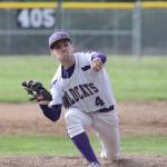 Steven Richards throws a pitch in his four-hit win over Marysville Getchell Tuesday. (Photo by John Fisken)