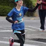 Akiko Tsuchida led all women in the Whidbey Island Marathon. (Photo by Jim Waller/Whidbey News-Times)