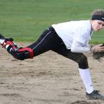 Wildcat second baseman Brooke Wilson makes a nice stop Tuesday. (Photo by John Fisken)