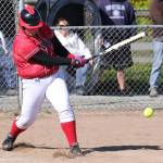 Nicole Laxton puts the ball in play. (Photo by John Fisken)