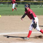 Scout Smith, shown here, combined with Katrina McGranahan to toss a no-hitter. (Photo by John Fisken)