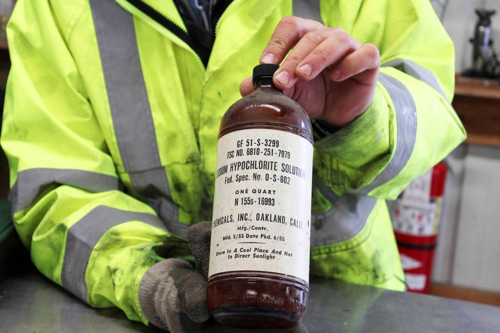 Extremely dangerous chemicals used on farms in the past still show up, says Gene Clark, Island County recycling and hazardous waste coordinator.