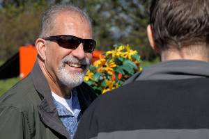 Public affairs officer Tony Popp attends an Earth Day event at Naval Air Station Whidbey Island Thursday, April 21. 2017. He retired April 26, 2017 after 43 years of federal service. Photo by Ron Newberry/Whidbey News-Times