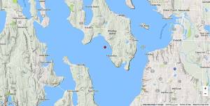 Photo courtesy of Pacific Northwest Seismic Network &mdash; A 3.4 earthquake hit in Useless Bay Thursday morning, being felt by residents from Freeland to Langley.