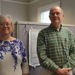 Kim Hinds and Ed Jones are new employees in the Town of Coupeville&rsquo;s planning department. Hinds is a civil engineer and Jones is a building inspector. Photo by Megan Hansen/Whidbey News-Times