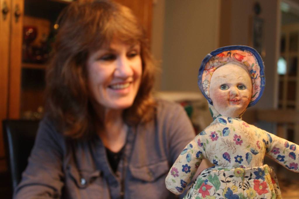 This straw doll accompanied Carmel Walter on her voyage to America in 1952. It&rsquo;s the only remnant she has of her Irish childhood.