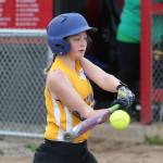 Loralai Snyder puts the bat on the ball. (Photo by John Fisken)