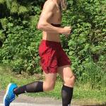 Justin Roberts ran the length of Whidbey Island earlier this month. (Photo by Andrea Roberts)