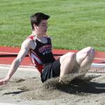 Coupeville&rsquo;s Mitchell Carroll set a school record in the triple jump at the state meet last weekend. (Photo by John Fisken)