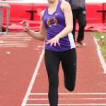 Autumn Coker gets ready to launch in the long jump. (Photo by John Fisken)