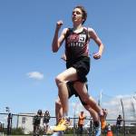 Danny Conlisk is on his way to winning the 800 meter. He also won the 400 at district. (Photo by John Fisken)