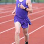 Ben Gasper runs the 3,200 for the Wildcats. (Photo by John Fisken)