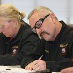 Ed Hartin, fire chief with Central Whidbey Fire & Rescue, will be hosting a tour of Station 53 on Race Road on three different dates this month. He wants to give Central Whidbey residents a visual of what proposed station renovations would look like. Photo by Ron Newberry/Whidbey News-Times