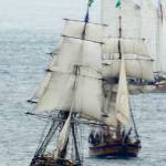 Classic square-rigged vessels highlighted Tuesday&rsquo;s Parade of Sail, organized as a tribute to Capt. George Vancouver, who first sailed into Puget Sound waters 225 years ago. Photo by John Fisken