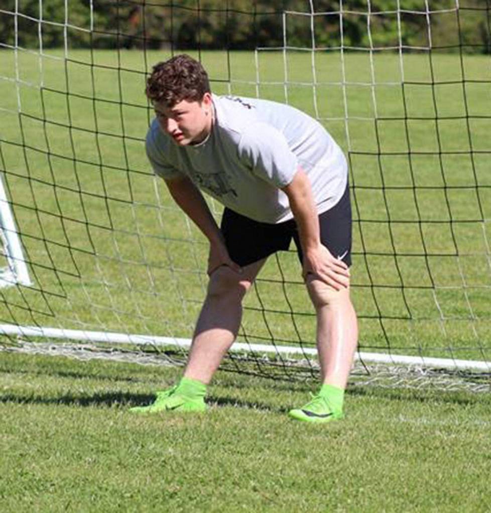 Chaz Purdy won the high school division in Goalie Wars. (Photo by Trina Coe)