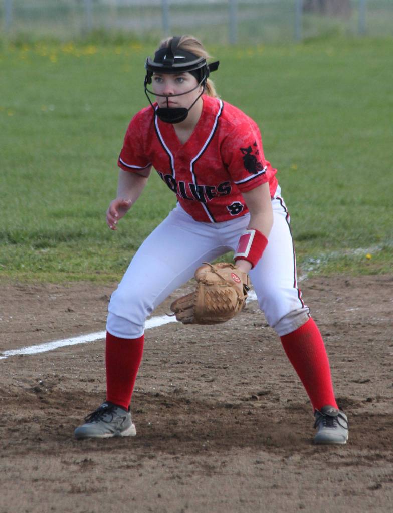 Coupeville third baseman Lauren Rose is a three-time Olympic League first-team selection. (Photo by Jim Waller/Whidbey News-Times)