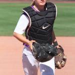 Alexa Findley was a reserve catcher for Cal Lutheran this year. (Photo by Tracy Olson)