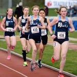 Alex Laiblin, running for Western Washington, leads the pack. (Photo courtesy of Washington Washington University Athletics)