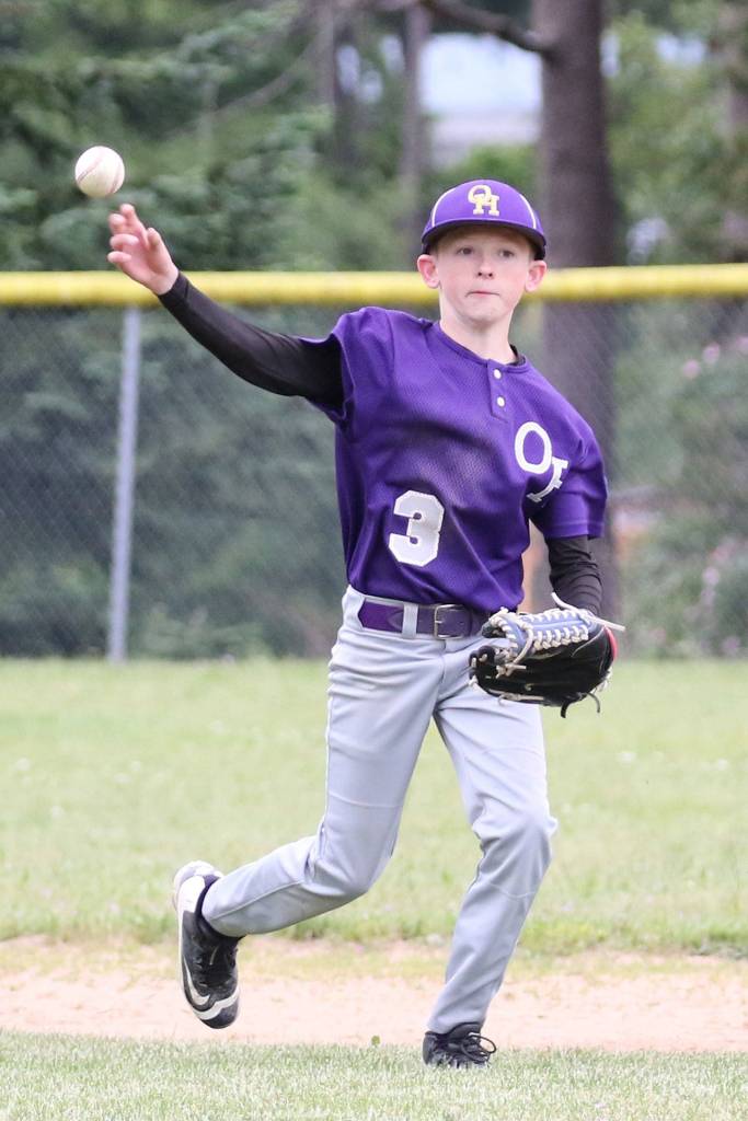 Cody Duchnowski fires to first for an out. (Photo by John Fisken)