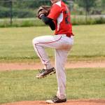 Coupeville&rsquo;s Caleb Meyer prepares to pitch in Saturday&rsquo;s second game. (Photo by Karen Carlson)