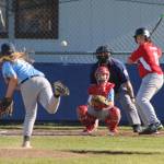The Angels&rsquo; Keegan Wade-Parker waits for a pitch from Nathan Ginnings. (Photo by Jim Waller/Whidbey News-Times)
