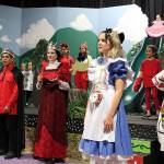 Scenes from Whidbey Playhouse COmmunity Theater Disney Alice in Wonderland Jr. press night. More than 50 local kids take part in this condensed, timeless story of Alice and the cast of zany characters, Mad Hatter, White Rabbit, Queen of Hearts and Tweedle Dee and Tweedle Dum. Directed by Stan Thomas, producer is Allenda Jenkins.