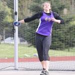 Julie Jansen, the North Division discus champion, will compete at Northwestern College next year. (Pboto by John Fisken)
