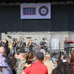 Actor, musician and USO entertainer Gary Sinise performs a collection of hits with his Lt. Dan Band. Patricia Guthrie photo