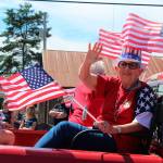 Members of American Legion, Post 129, sported all kinds of red, white and blue.