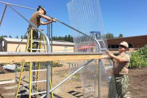 Naval engineers ‘plant’ greenhouse