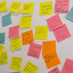 Community members were asked to write ideas for the port to pursue. Ideas ranged from creating camping space at Greenbank Farm to building up an agricultural program.