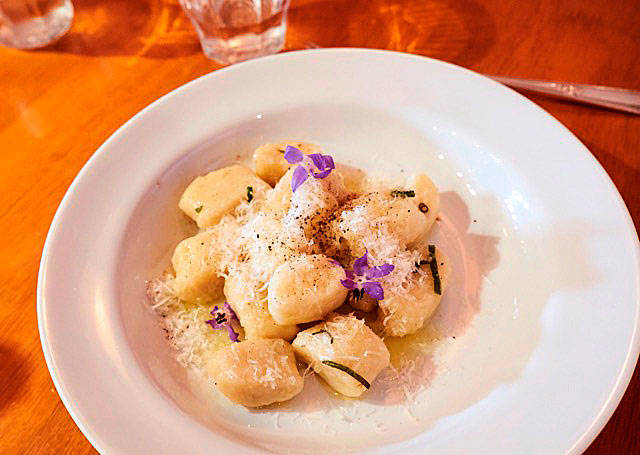 For the July Fabio & Rita&rsquo;s Italian Pop-Up, gnocchi with brown sugar and sage was served for the first course.