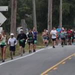 The race wouldn&rsquo;t be complete without sharing the road with a tractor. (Photo by Jim Waller/Whidbey News-Times)