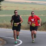 Marathoners Lee Frye of Hawaii, left, and Michael Teter of California are a long way from home. (Photo by Jim Waller/Whidbey News-Times)