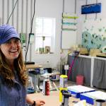 Photos by Patricia Guthrie/Whidbey News-Times                                Leslie Stoner in her studio where she&rsquo;ll be explaining the encaustic creative process during this weekend&rsquo;s Whidbey Working Artists tour. It showcases 61 artists in 44 locations from Oak Harbor to Clinton.