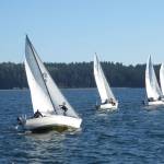 It&rsquo;s follow the leader, Yeah Dogg, in yesterday&rsquo;s race. (Photo by Steve Hucke)