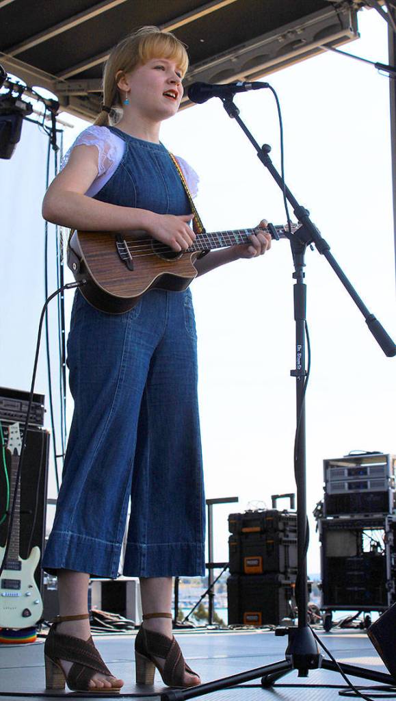 Teen Talent winner Rosahlee Van Kappel performed an Elvis classic and her own song during her time on stage during the Labor Day Weekend Oak Harbor Music Festival.