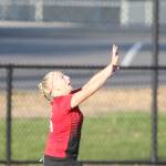 Coupeville&rsquo;s Avalon Renninger prepares to head the ball. (Photo by John Fisken)