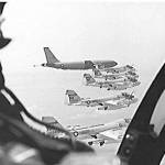 Pilots from VAQ 196 fly A6 Intruders in April 1978.