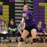 Hailee Blau passes for the Wildcats Tuesday. (Photo by John Fisken)
