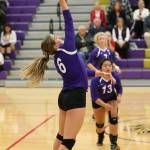 Samantha Hines hits for Oak Harbor. (Photo by John Fisken)