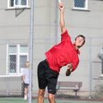 Joey Lippo rockets a serve for Coupeville. (Photo by John Fisken)