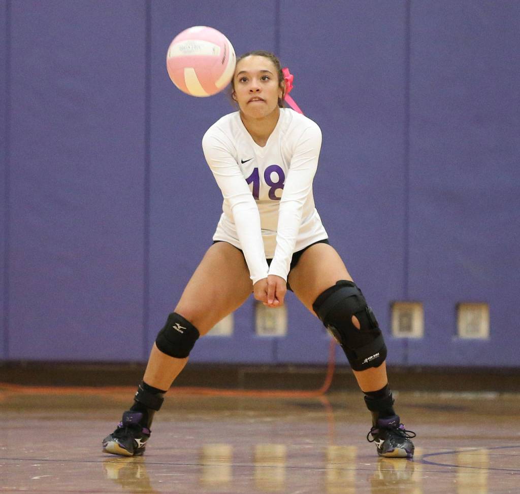 Ceirra Dean looks in a pass Wednesday. (Photo by John Fisken)