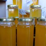 Whidbey Honey jars on display at WSU Extension Office. It produced 3,000 pounds of honey this season.