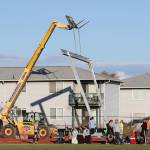 New grandstand at Mickey Clark Field near completion