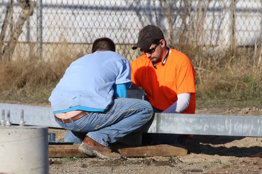New grandstand at Mickey Clark Field near completion