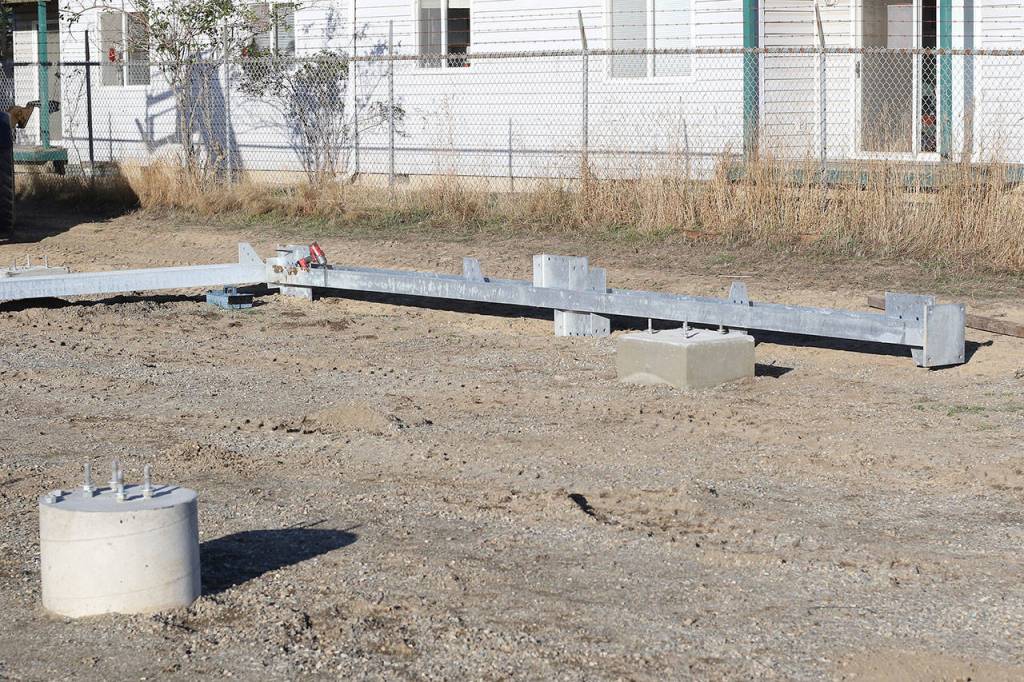 New grandstand at Mickey Clark Field near completion