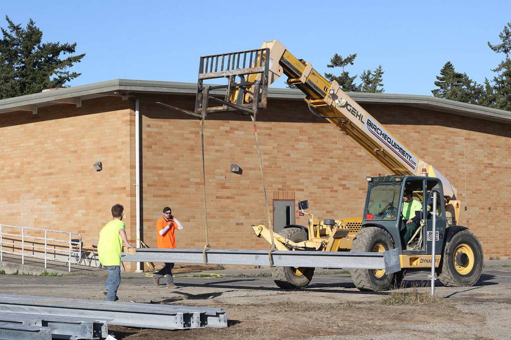 New grandstand at Mickey Clark Field near completion
